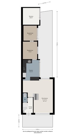 Floorplan - De Genestetstraat 7, 2041 PL Zandvoort